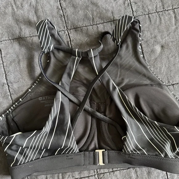 Athleta Monochrome Striped Swimsuit - Picture 3 of 5